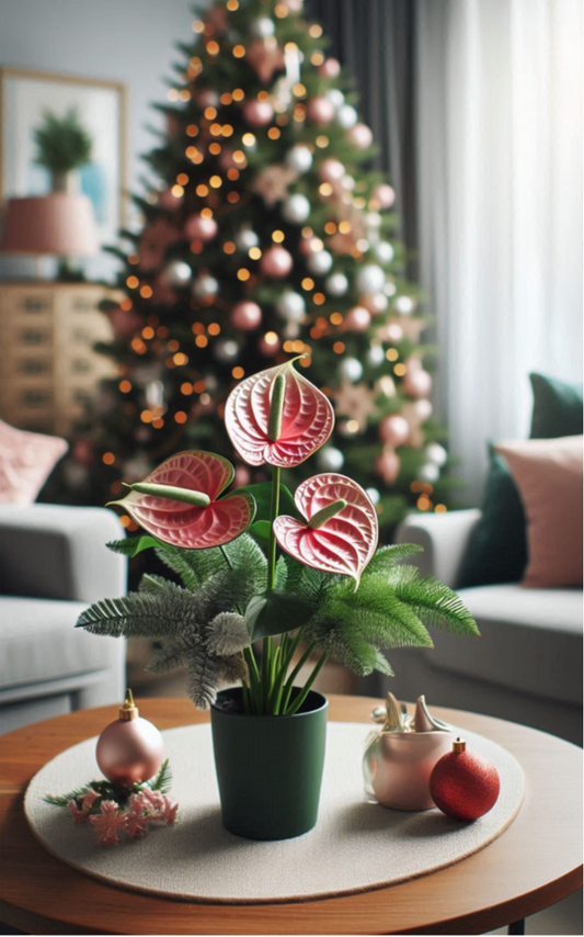 Flor Corazón - Anthurium Rosa